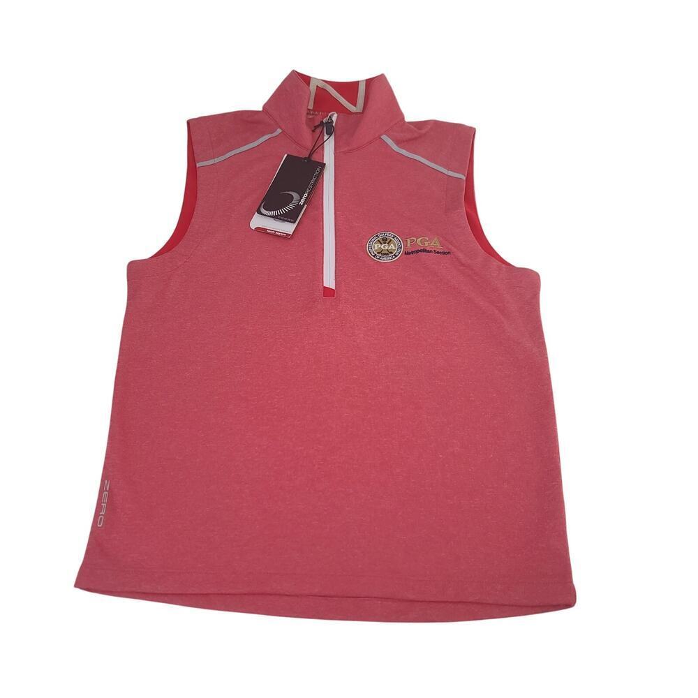 Zero Restriction PGA Metropolitan Section men's sleeveless 1/4 zip vest Sz Small